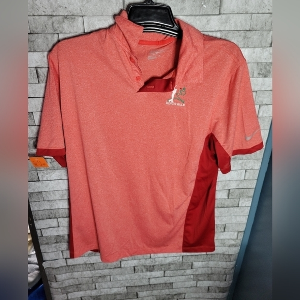 Nike Golf Tour Performance Dri-fit Golf Polo Kings Walk Golf Course Size Large